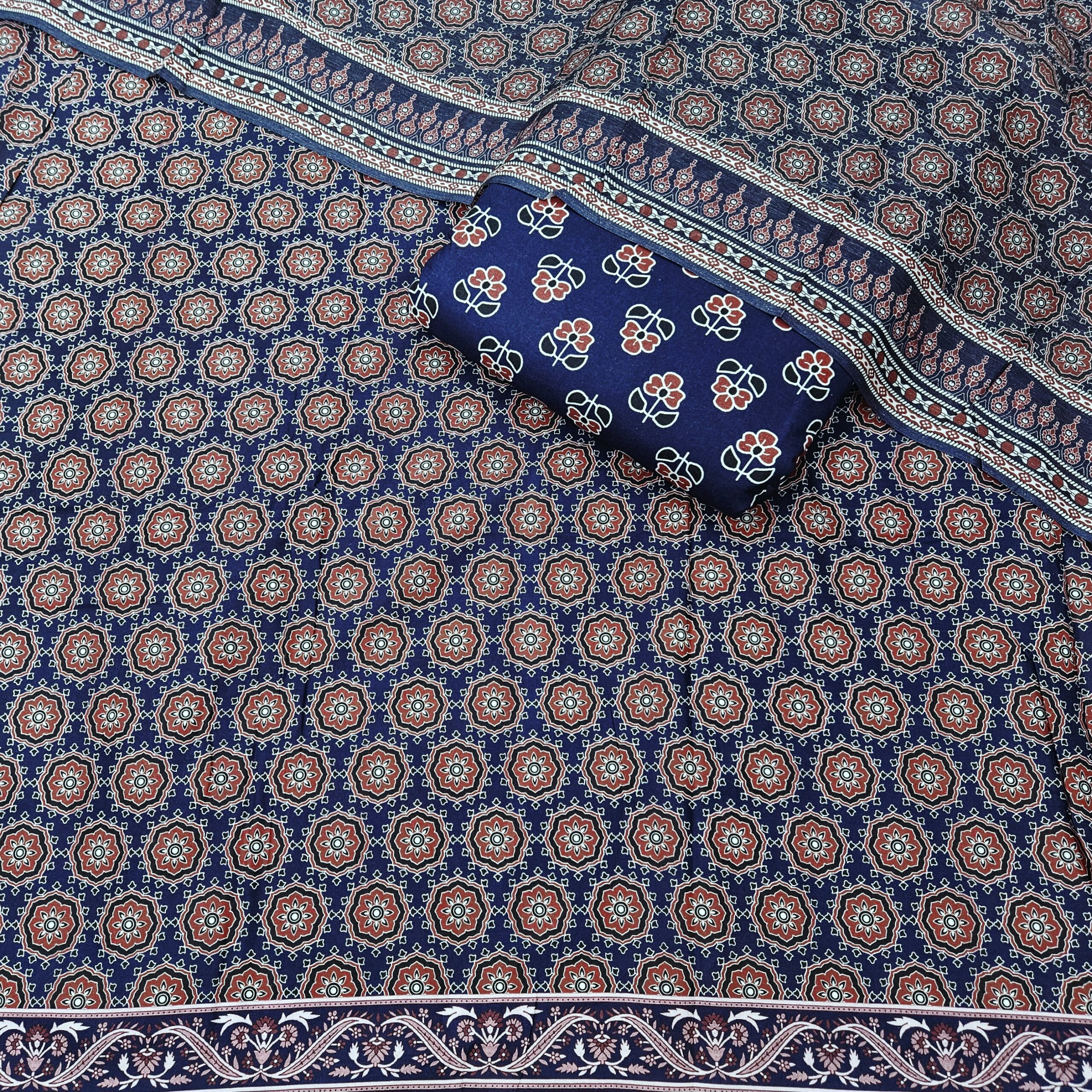 Cotton Digital Print 3PC Suit Fabric - Image 5