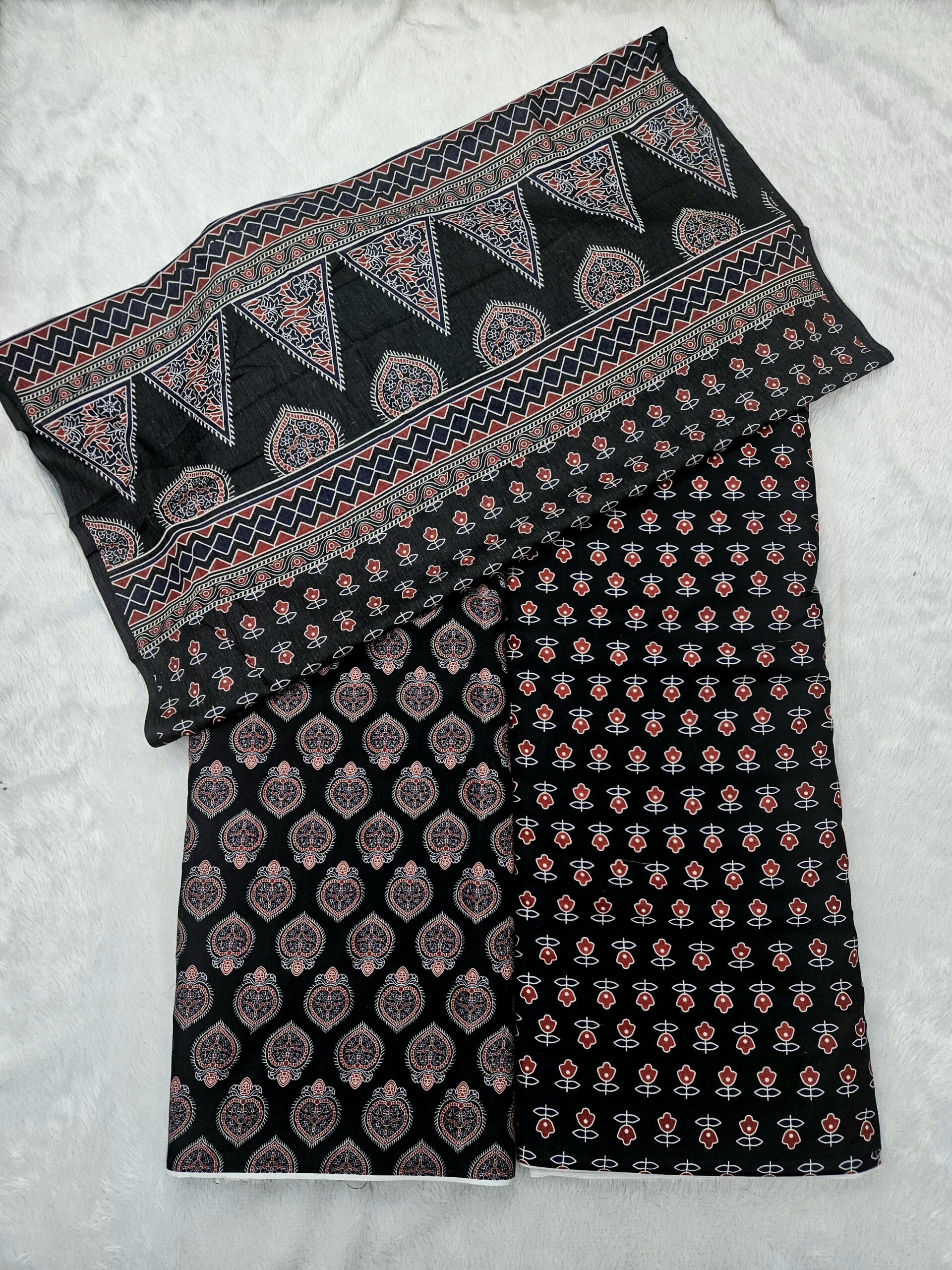 Cotton Digital Print 3PC Suit Fabric - Image 8