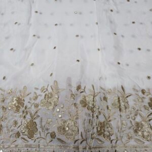 Pure Natural Crepe Embroidery Fabric