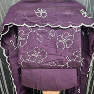 Mul Chanderi Embroidery Suit Fabric