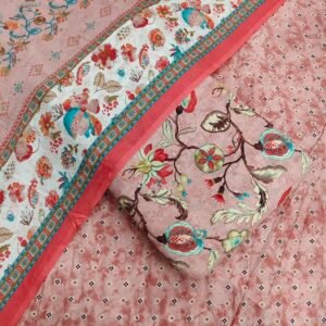Printed 3PC Suit Fabric On Pure Cotton Fabric