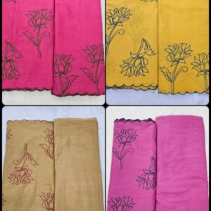 Pure Kora Cotton 2PC Embroidery Suit Fabric
