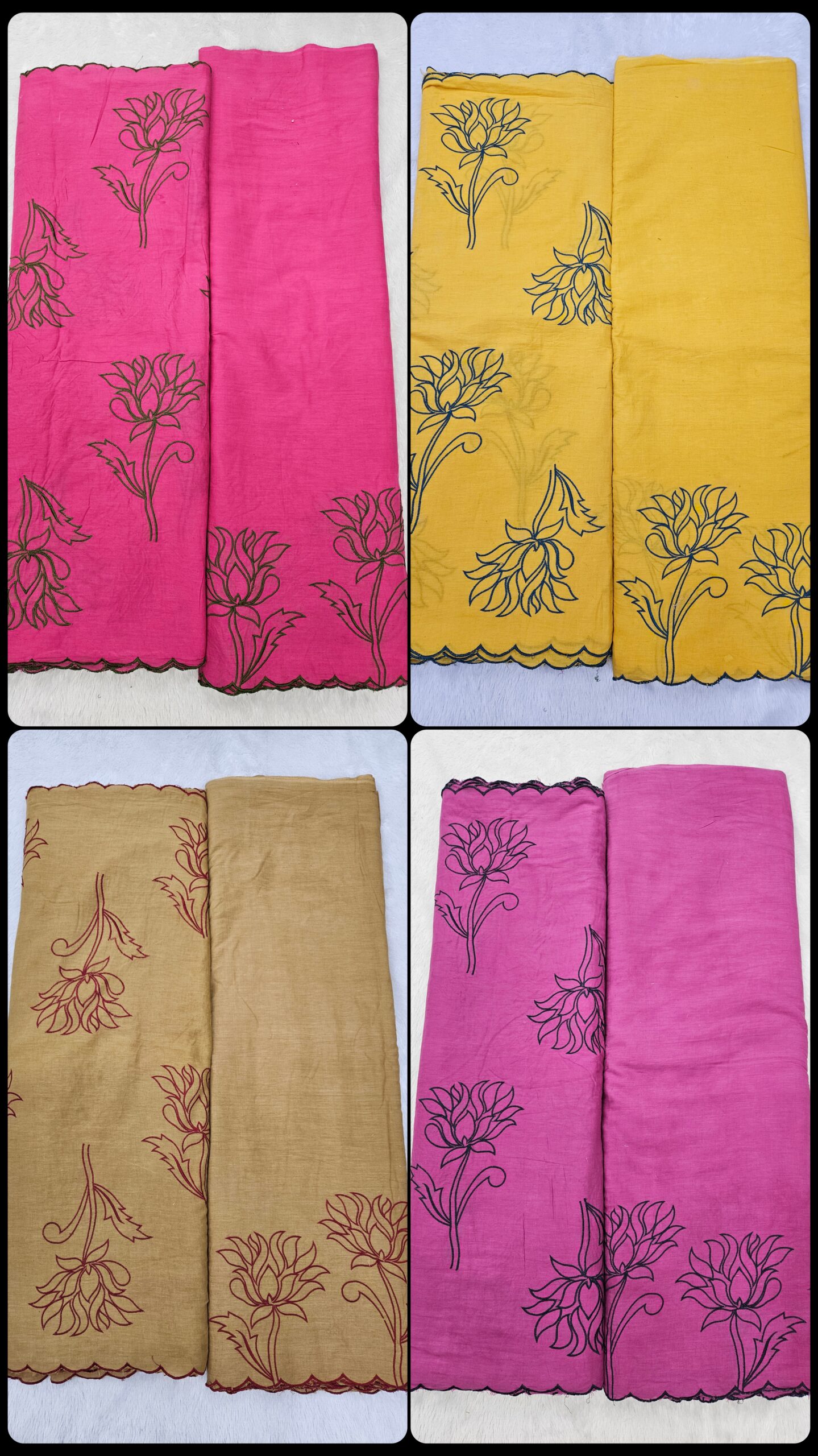 Pure Kora Cotton 2PC Embroidery Suit Fabric