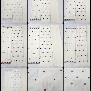 Kora Cotton 3PC Heart Embroidery Suit Fabric