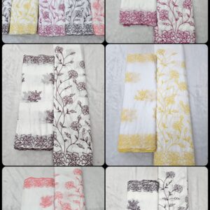 Pure Cotton Embroidery Suit Fabric